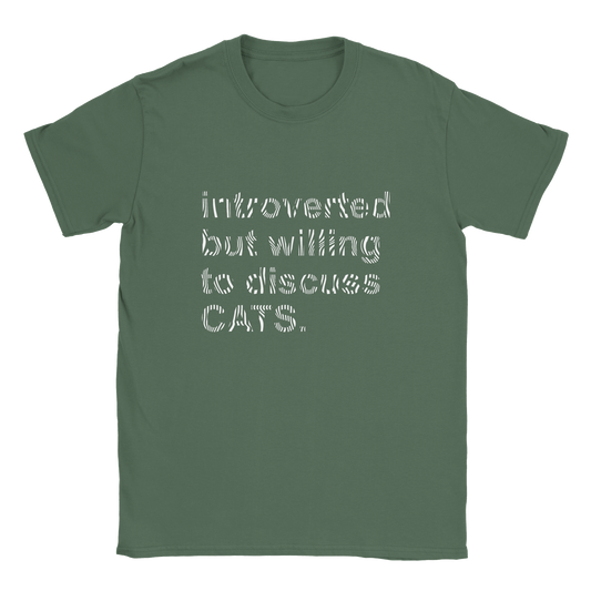 Introvert Discuss Cats - T-Shirt
