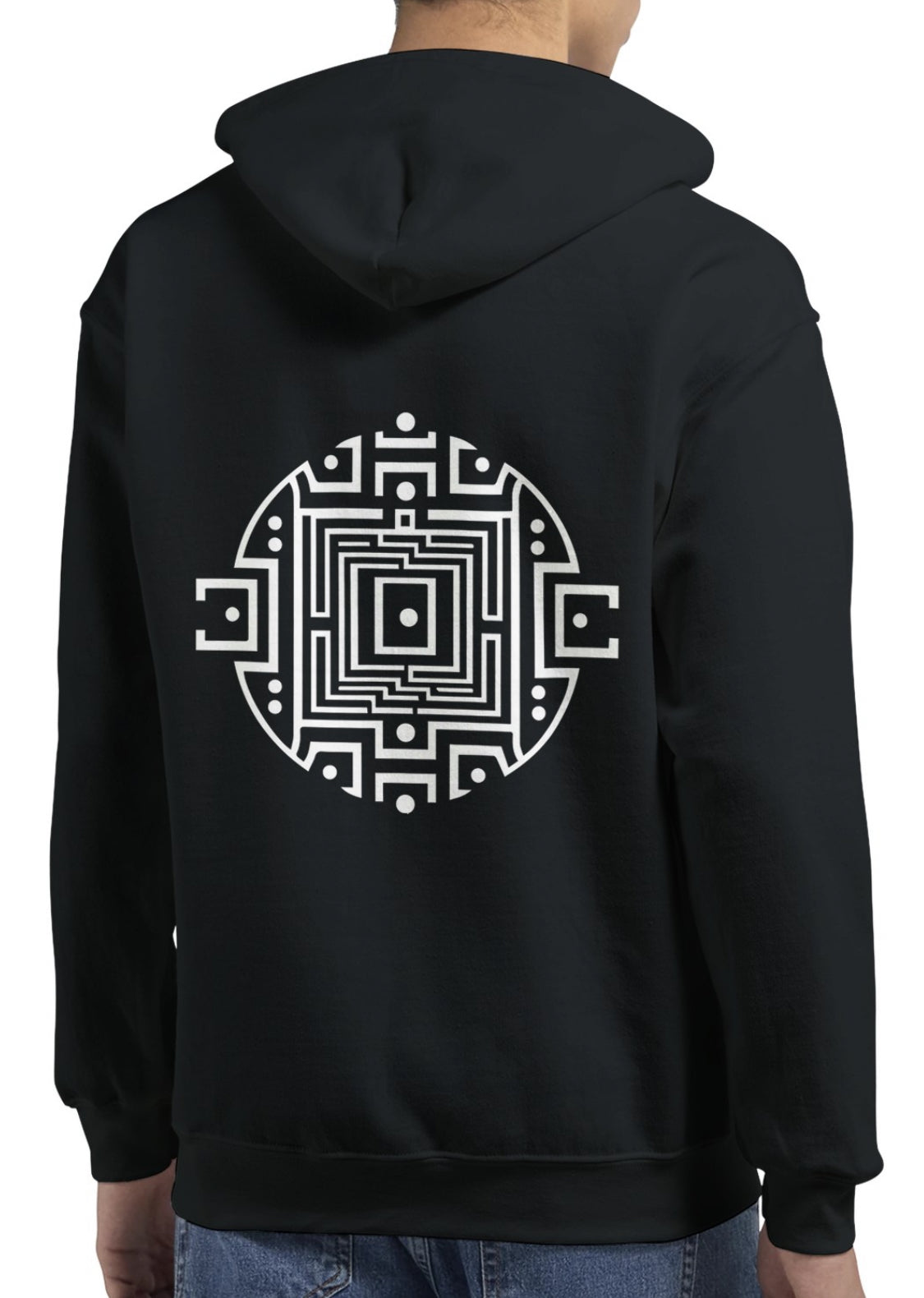 Abstract Labyrinth Zip Hoodie