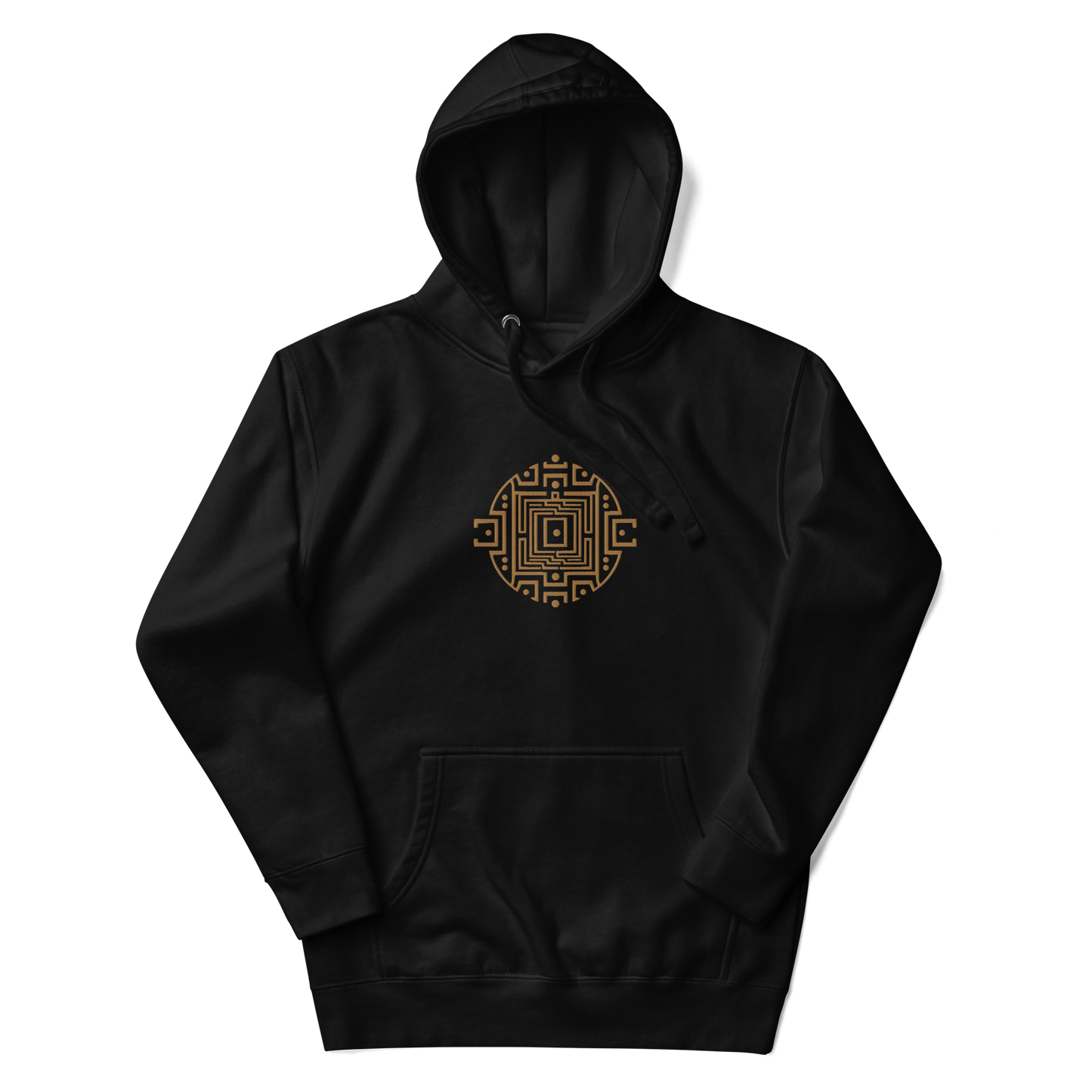 Abstract Labyrinth Embroidery - Hoodie