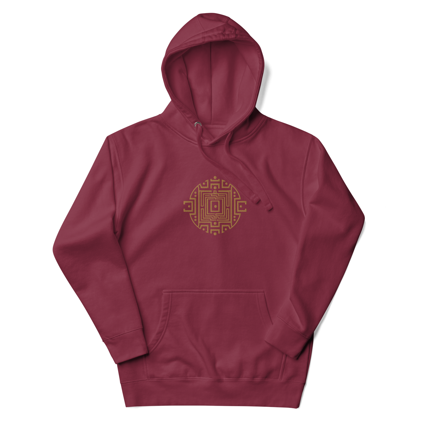 Abstract Labyrinth Embroidery - Hoodie