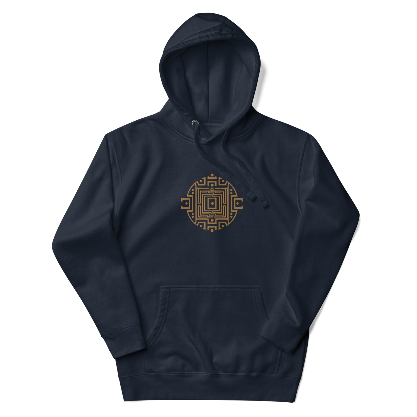 Abstract Labyrinth Embroidery - Hoodie
