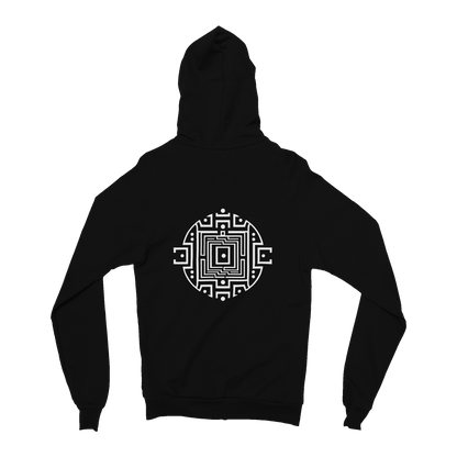 Abstract Labyrinth Zip Hoodie