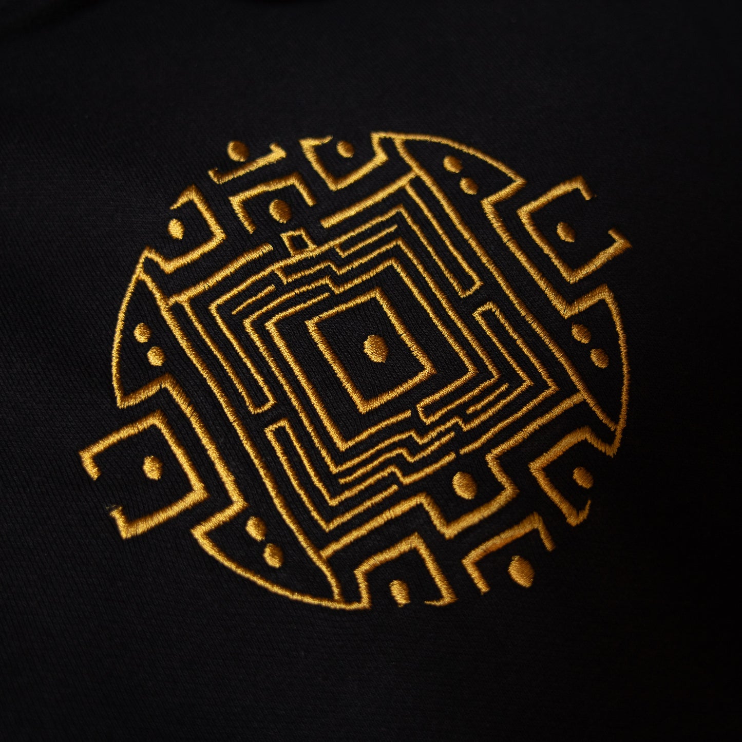 Abstract Labyrinth Embroidery - Hoodie