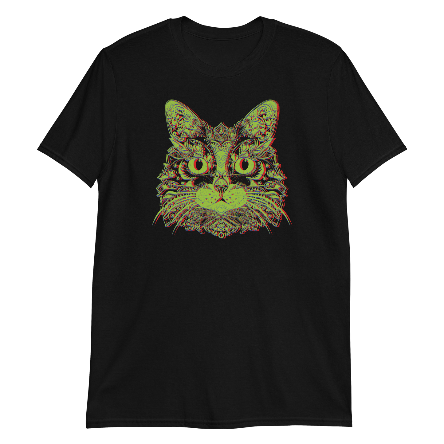 Psychedelic Mandala Cat T-Shirt