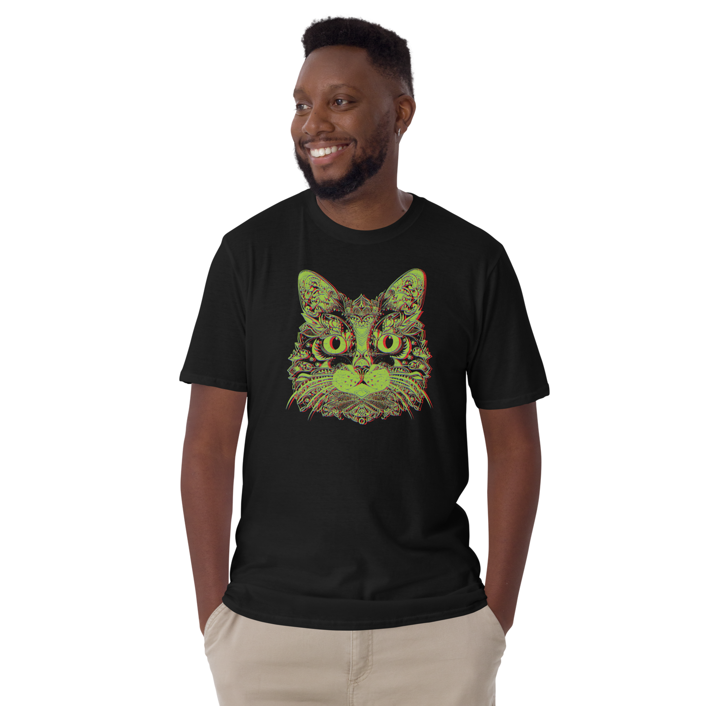 Psychedelic Mandala Cat T-Shirt