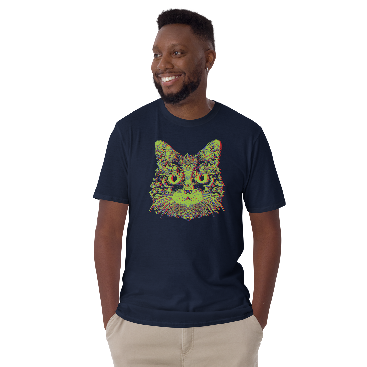 Psychedelic Mandala Cat T-Shirt