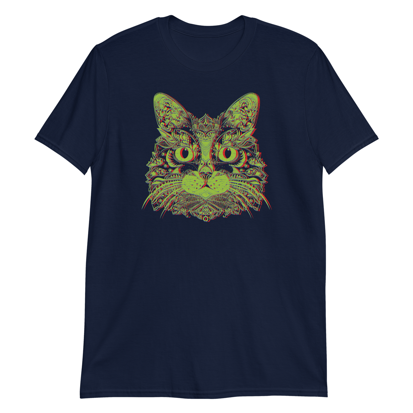 Psychedelic Mandala Cat T-Shirt